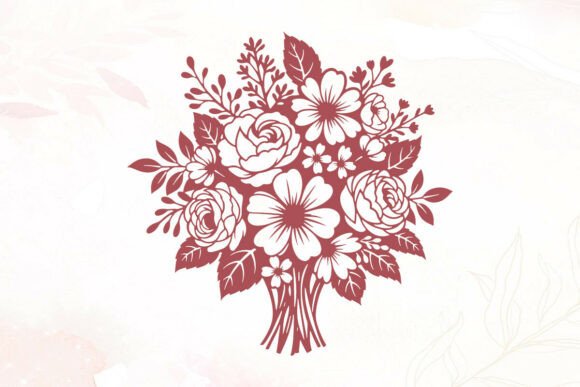 Decorative Floral Bouquet Paper Cut Designs