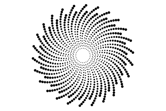 Dot Radial Pattern: Decorative Black Circle Design