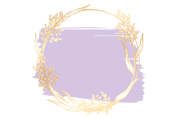 Elegant Golden Branch Round Border Designs