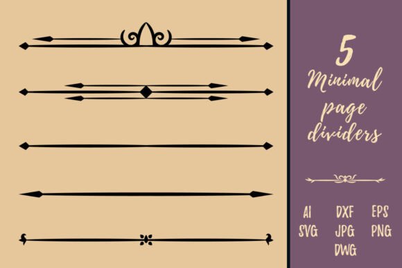 Elegant Minimal Page Divider Arrows for Design