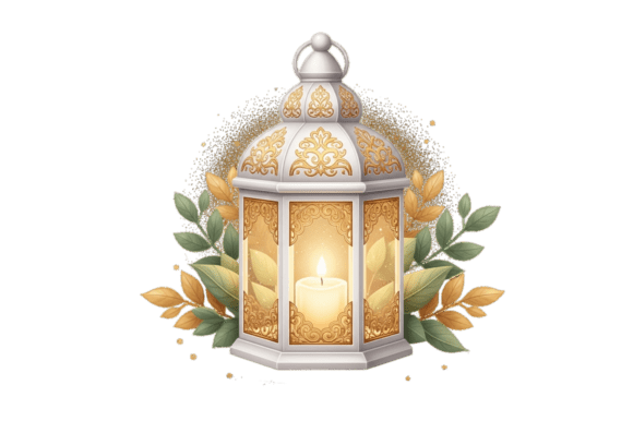 Elevate Design with a Decorative White Golden Lantern