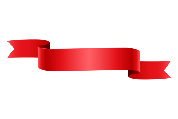 Elevate Designs with Decorative Red Banner Ribbon