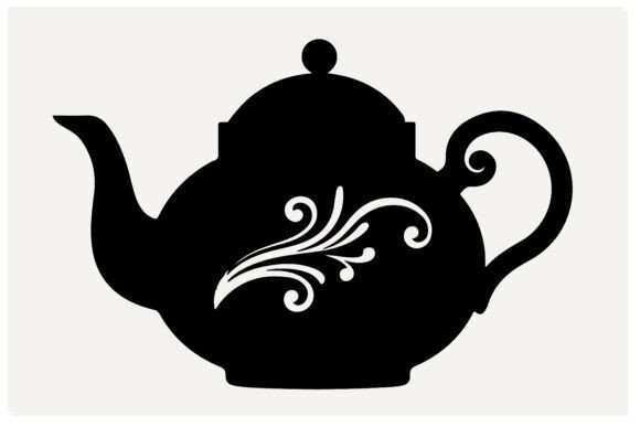 Elevate Designs with Floral Teapot Silhouettes