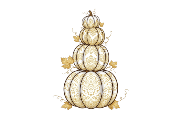 Elevating Autumn Branding with the White Gold Decorative Pumpkin Tower