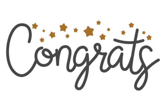Elevating Brand Communication with the Calligraphic Congrats Word and Decorative L