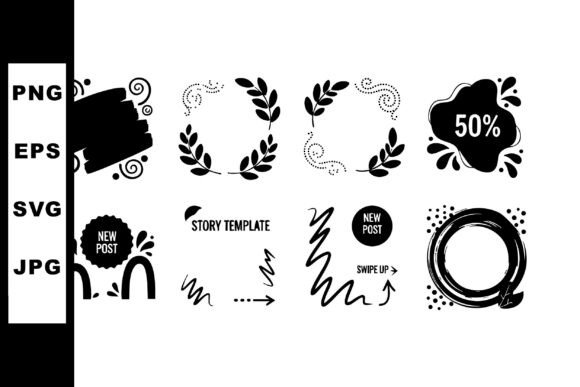 Elevating Design Projects with Decorative Black Ornamental Frames and Vector Elements