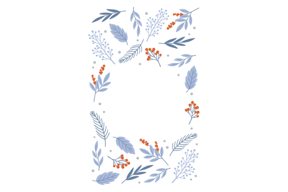 Elevating Design Projects with the Decorative Botany Border: Floral Herb Round Frame