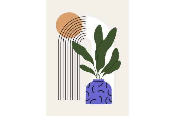 Elevating Spaces with Abstract Flower Vase Poster Decor