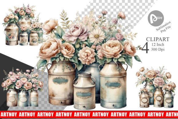 Evaluating Decorative Milk Can Clipart for Professional and DIY Design Projects