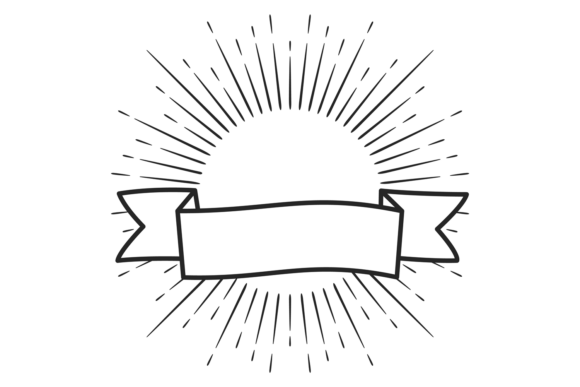 Evaluating the Practical Value of a Sunburst Emblem with Decorative Ribbon for Brand Identity