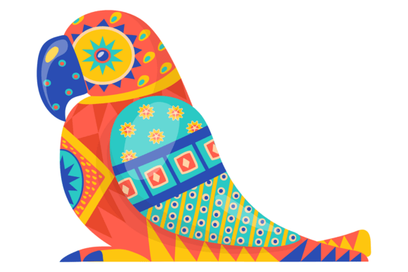Folk Bird Ornate Figure: A Decorative Pattern Guide