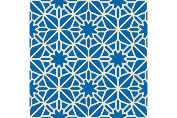 Revitalizing Spaces with the Arabian Ornament Blue Line Decorative Seamless Pattern