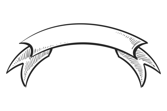 Ribbon Banner Doodle: Decorative Title L Guide