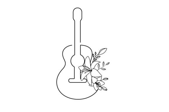 The Artistic Merit and Practical Utility of Guitar with Flowers Decorative Artwork
