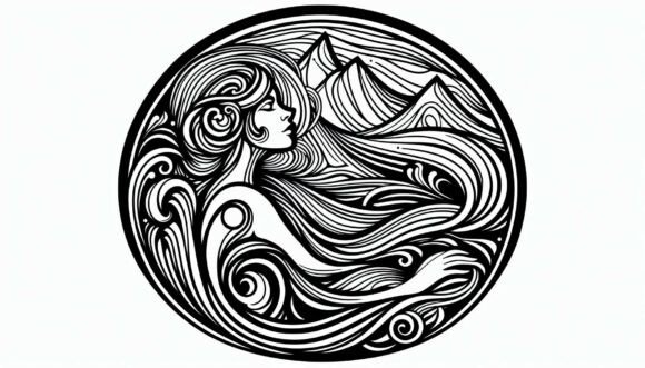 Unleashing Creativity with Decorative Curves Flowing Stream Digital Art