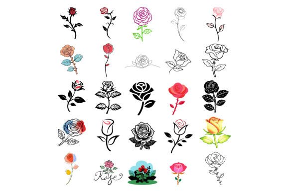 Unlocking Creative Potential with a Premium Rose Flower Vector and Decorative Icon Set